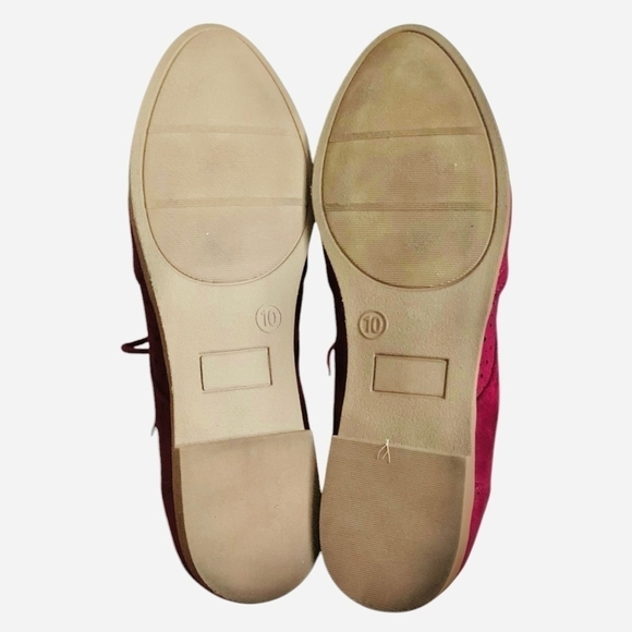 Xhilaration Purple Red Suede Oxford Shoes Women’s Size 10 Lace-Up Flats - Picture 9 of 11